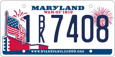 MD license plate 1BK7408