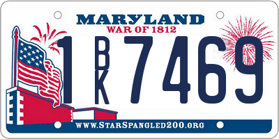 MD license plate 1BK7469