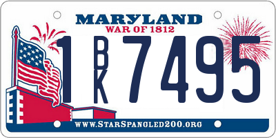 MD license plate 1BK7495