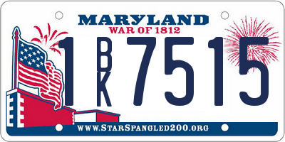 MD license plate 1BK7515