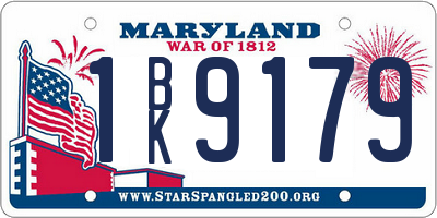 MD license plate 1BK9179