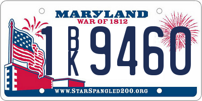 MD license plate 1BK9460