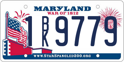 MD license plate 1BK9779