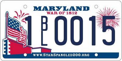 MD license plate 1BL0015