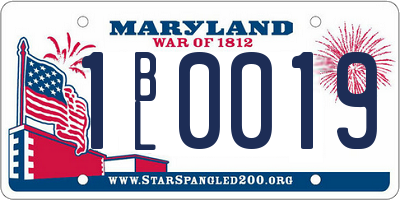 MD license plate 1BL0019