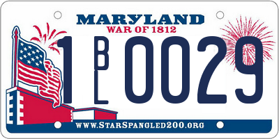 MD license plate 1BL0029