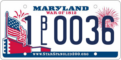MD license plate 1BL0036