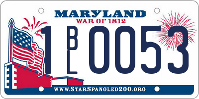 MD license plate 1BL0053