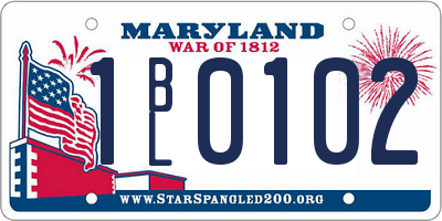 MD license plate 1BL0102