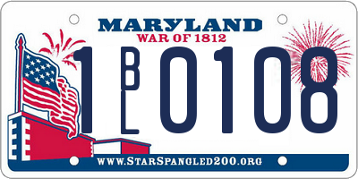 MD license plate 1BL0108