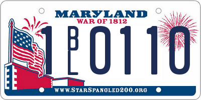 MD license plate 1BL0110