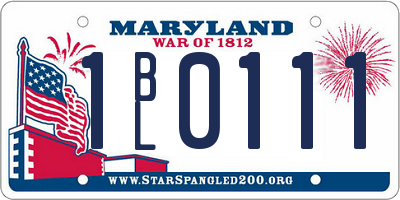 MD license plate 1BL0111