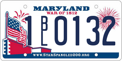 MD license plate 1BL0132