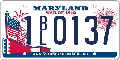 MD license plate 1BL0137