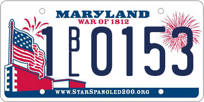MD license plate 1BL0153