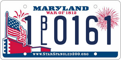 MD license plate 1BL0161