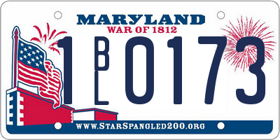 MD license plate 1BL0173
