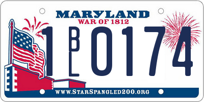 MD license plate 1BL0174