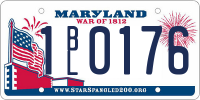 MD license plate 1BL0176