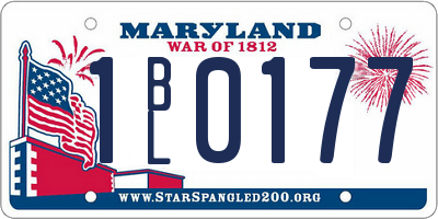 MD license plate 1BL0177