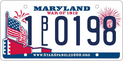 MD license plate 1BL0198