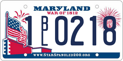MD license plate 1BL0218