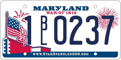 MD license plate 1BL0237
