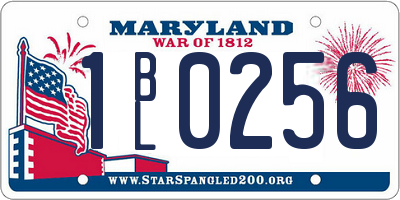 MD license plate 1BL0256