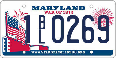 MD license plate 1BL0269