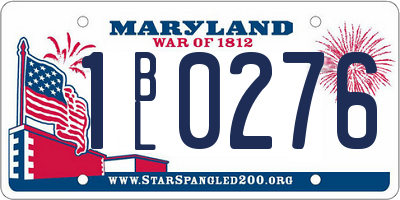 MD license plate 1BL0276
