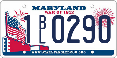 MD license plate 1BL0290