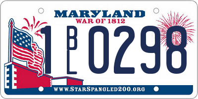 MD license plate 1BL0298