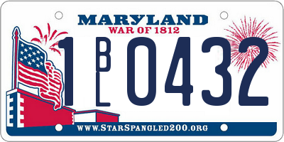 MD license plate 1BL0432