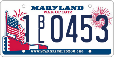 MD license plate 1BL0453