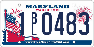MD license plate 1BL0483
