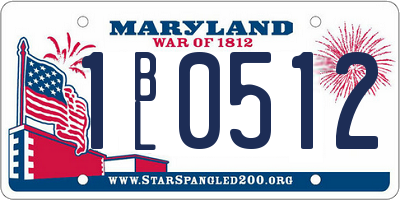 MD license plate 1BL0512
