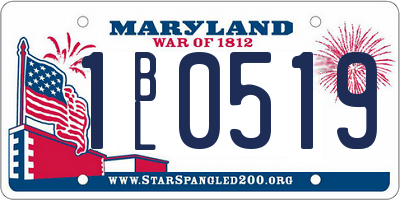 MD license plate 1BL0519