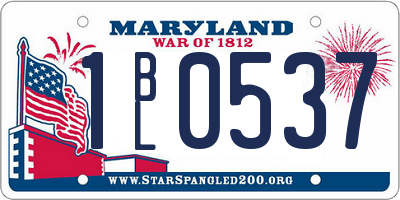 MD license plate 1BL0537