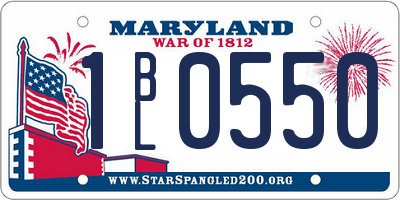 MD license plate 1BL0550