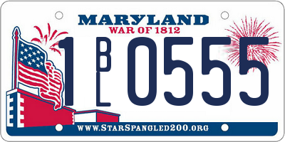 MD license plate 1BL0555