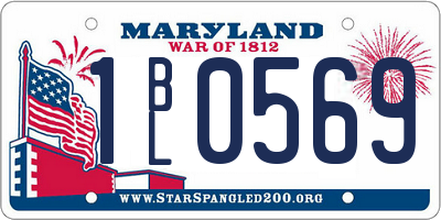 MD license plate 1BL0569