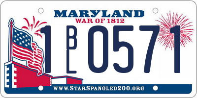 MD license plate 1BL0571