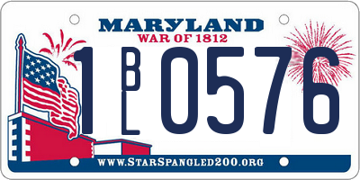 MD license plate 1BL0576