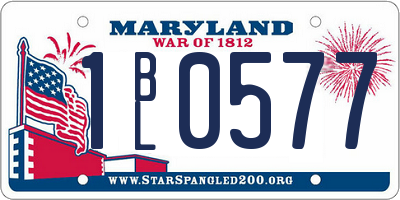 MD license plate 1BL0577