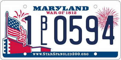 MD license plate 1BL0594