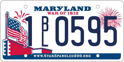 MD license plate 1BL0595