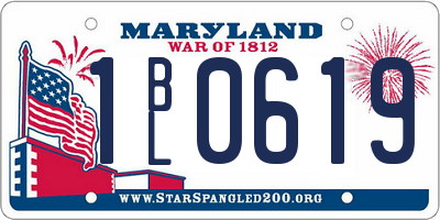 MD license plate 1BL0619