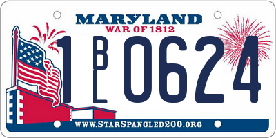 MD license plate 1BL0624