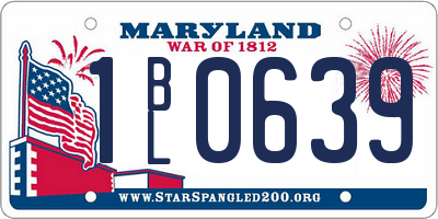 MD license plate 1BL0639