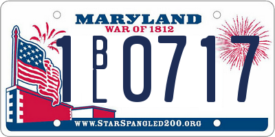 MD license plate 1BL0717